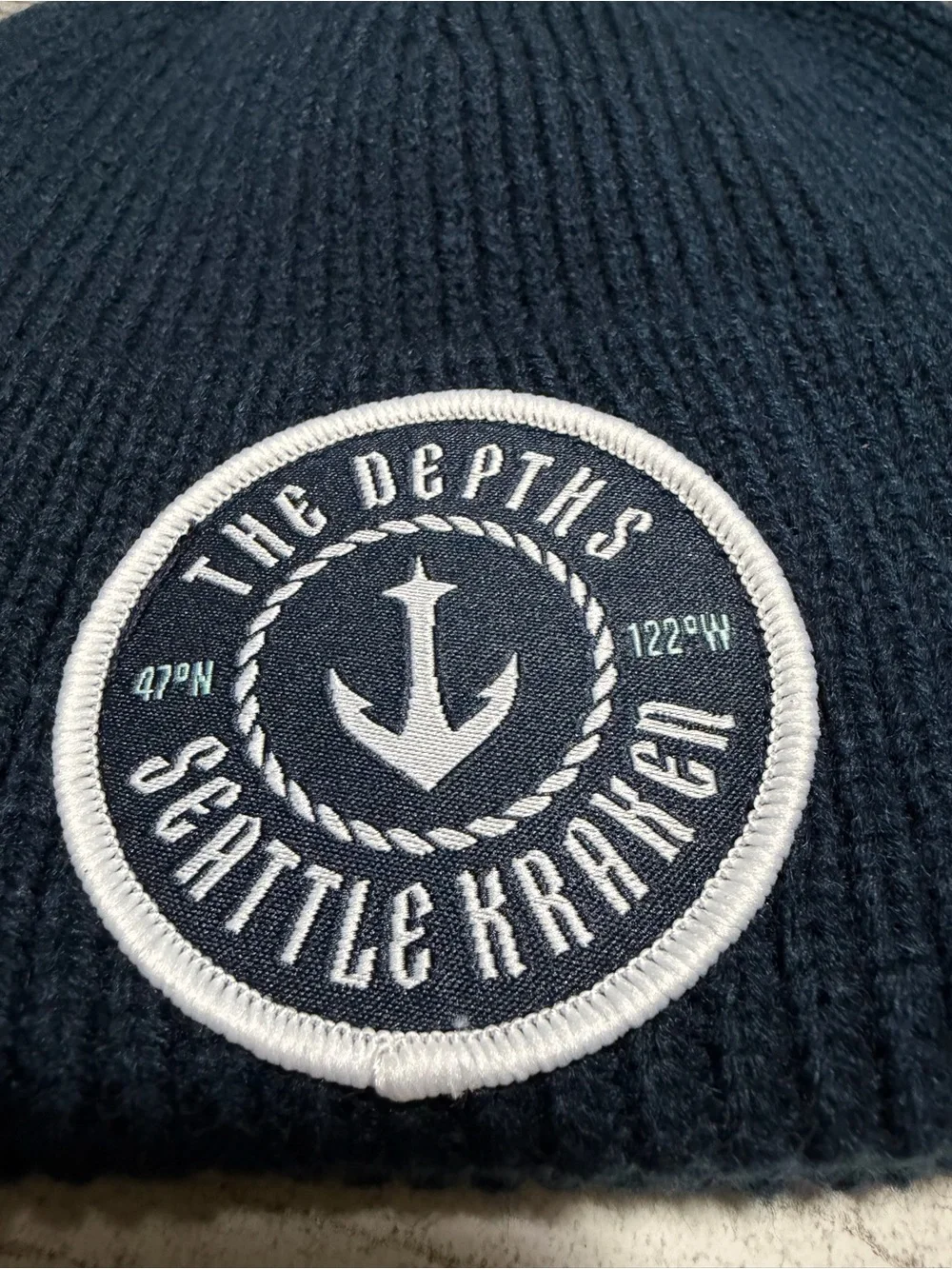Seattle Kraken NHL Beanie The Depths Hockey Wool Blend Ribbed